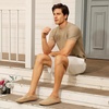 image:imageGo Tour Handmade Mens Casual Loafers Moccasins Slip On Driving ShoesBeige