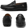 image:imageGo Tour Mens Casual Leather Fashion Slip on Loafers ShoesA Black