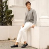 image:imageGo Tour Mens Casual Leather Fashion Slip on Loafers ShoesA Black