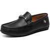 image:imageGo Tour Mens Casual Leather Fashion Slip on Loafers ShoesA Black