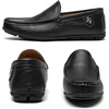 image:imageGo Tour Mens Casual Leather Fashion Slip on Loafers ShoesB Black