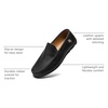 image:imageGo Tour Mens Casual Leather Fashion Slip on Loafers ShoesB Black