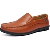 image:imageGo Tour Mens Casual Leather Fashion Slipon Loafers ShoesAbrown