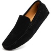 image:imageGo Tour Mens Handmade Suede Leather Casual Loafers ShoesA Black