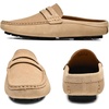 image:imageGo Tour Mens Handmade Suede Leather Mules Clog Slippers Breathable Leather Slip on Shoes Casual LoafersBeige