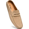 image:imageGo Tour Mens Handmade Suede Leather Mules Clog Slippers Breathable Leather Slip on Shoes Casual LoafersBeige