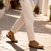 image:imageGo Tour Mens Handmade Suede Leather Mules Clog Slippers Breathable Leather Slip on Shoes Casual LoafersBeige