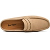image:imageGo Tour Mens Handmade Suede Leather Mules Clog Slippers Breathable Leather Slip on Shoes Casual LoafersBeige