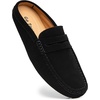 image:imageGo Tour Mens Handmade Suede Leather Mules Clog Slippers Breathable Leather Slip on Shoes Casual LoafersBlack