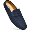 image:imageGo Tour Mens Handmade Suede Leather Mules Clog Slippers Breathable Leather Slip on Shoes Casual LoafersBlue