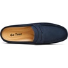 image:imageGo Tour Mens Handmade Suede Leather Mules Clog Slippers Breathable Leather Slip on Shoes Casual LoafersBlue