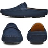 image:imageGo Tour Mens Handmade Suede Leather Mules Clog Slippers Breathable Leather Slip on Shoes Casual LoafersBlue