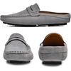 image:imageGo Tour Mens Handmade Suede Leather Mules Clog Slippers Breathable Leather Slip on Shoes Casual LoafersGrey