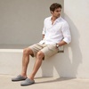 image:imageGo Tour Mens Handmade Suede Leather Mules Clog Slippers Breathable Leather Slip on Shoes Casual LoafersGrey