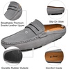 image:imageGo Tour Mens Handmade Suede Leather Mules Clog Slippers Breathable Leather Slip on Shoes Casual LoafersGrey