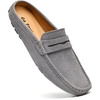 image:imageGo Tour Mens Handmade Suede Leather Mules Clog Slippers Breathable Leather Slip on Shoes Casual LoafersGrey