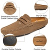 image:imageGo Tour Mens Handmade Suede Leather Mules Clog Slippers Breathable Leather Slip on Shoes Casual LoafersKhaki