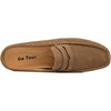 image:imageGo Tour Mens Handmade Suede Leather Mules Clog Slippers Breathable Leather Slip on Shoes Casual LoafersKhaki