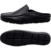 image:imageGo Tour Mens Mules Clog Slippers Breathable Punching Leather Slip on Shoes Casual LoafersAblack