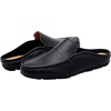 image:imageGo Tour Mens Mules Clog Slippers Breathable Punching Leather Slip on Shoes Casual LoafersAblack