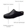 image:imageGo Tour Mens Mules Clog Slippers Breathable Punching Leather Slip on Shoes Casual LoafersAblack