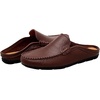 image:imageGo Tour Mens Mules Clog Slippers Breathable Punching Leather Slip on Shoes Casual LoafersAdark Brown