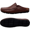image:imageGo Tour Mens Mules Clog Slippers Breathable Punching Leather Slip on Shoes Casual LoafersAdark Brown