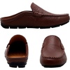 image:imageGo Tour Mens Mules Clog Slippers Breathable Punching Leather Slip on Shoes Casual LoafersAdark Brown