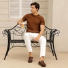 image:imageGo Tour Mens Mules Clog Slippers Breathable Punching Leather Slip on Shoes Casual LoafersAdark Brown
