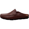 image:imageGo Tour Mens Mules Clog Slippers Breathable Punching Leather Slip on Shoes Casual LoafersAdark Brown