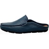 image:imageGo Tour Mens Mules Clog Slippers Breathable Punching Leather Slip on Shoes Casual LoafersBblue Punched