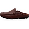 image:imageGo Tour Mens Mules Clog Slippers Breathable Punching Leather Slip on Shoes Casual LoafersBdark Brown Punched