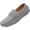 image:imageGo Tour Mens Penny Loafers Moccasin Driving Shoes Slip On Flats Boat ShoesA Grey