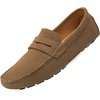 image:imageGo Tour Mens Penny Loafers Moccasin Driving Shoes Slip On Flats Boat ShoesA Khaki