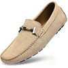 image:imageGo Tour Mens Penny Loafers Moccasin Driving Shoes Slip On Flats Boat ShoesBeige