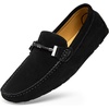 image:imageGo Tour Mens Penny Loafers Moccasin Driving Shoes Slip On Flats Boat ShoesBlack
