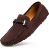 image:imageGo Tour Mens Penny Loafers Moccasin Driving Shoes Slip On Flats Boat ShoesBrown