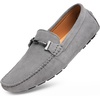 image:imageGo Tour Mens Penny Loafers Moccasin Driving Shoes Slip On Flats Boat ShoesGrey