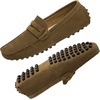 image:imageGo Tour Mens Penny Loafers Moccasin Driving Shoes Slip On Flats Boat ShoesKhaki