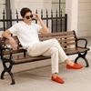 image:imageGo Tour Mens Penny Loafers Moccasin Driving Shoes Slip On Flats Boat ShoesOrange