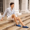 image:imageGo Tour Mens Penny Loafers Moccasin Driving Shoes Slip On Flats Boat ShoesSapphire Blue
