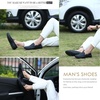 image:imageGo Tour Mens Premium Genuine Leather Casual Slip on Loafers Breathable Driving Shoes Fashion SlipperAblack
