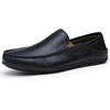 image:imageGo Tour Mens Premium Genuine Leather Casual Slip on Loafers Breathable Driving Shoes Fashion SlipperAblack