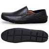 image:imageGo Tour Mens Premium Genuine Leather Casual Slip on Loafers Breathable Driving Shoes Fashion SlipperAblack