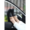 image:imageGo Tour Mens Premium Genuine Leather Casual Slip on Loafers Breathable Driving Shoes Fashion SlipperAblack