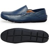 image:imageGo Tour Mens Premium Genuine Leather Casual Slip on Loafers Breathable Driving Shoes Fashion SlipperAblue