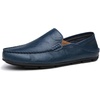 image:imageGo Tour Mens Premium Genuine Leather Casual Slip on Loafers Breathable Driving Shoes Fashion SlipperAblue