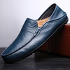 image:imageGo Tour Mens Premium Genuine Leather Casual Slip on Loafers Breathable Driving Shoes Fashion SlipperAblue