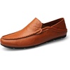 image:imageGo Tour Mens Premium Genuine Leather Casual Slip on Loafers Breathable Driving Shoes Fashion SlipperAbrown