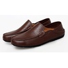 image:imageGo Tour Mens Premium Genuine Leather Casual Slip on Loafers Breathable Driving Shoes Fashion SlipperAdark Brown
